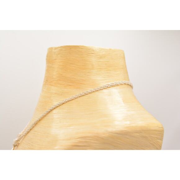 Sparkling Sage Pendant Necklace Brushed Silver Layered Multi-Chain Signed Bin2C - Picture 9 of 12